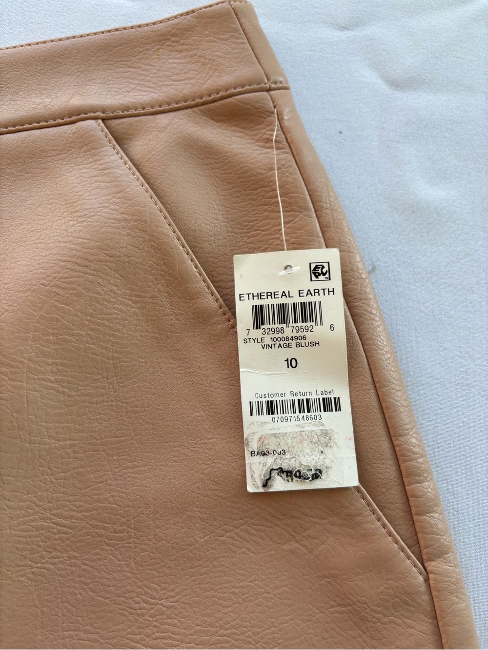 Ethereal Earth Faux Leather Skirt — Vintage Blush bar 2 mini skirt new